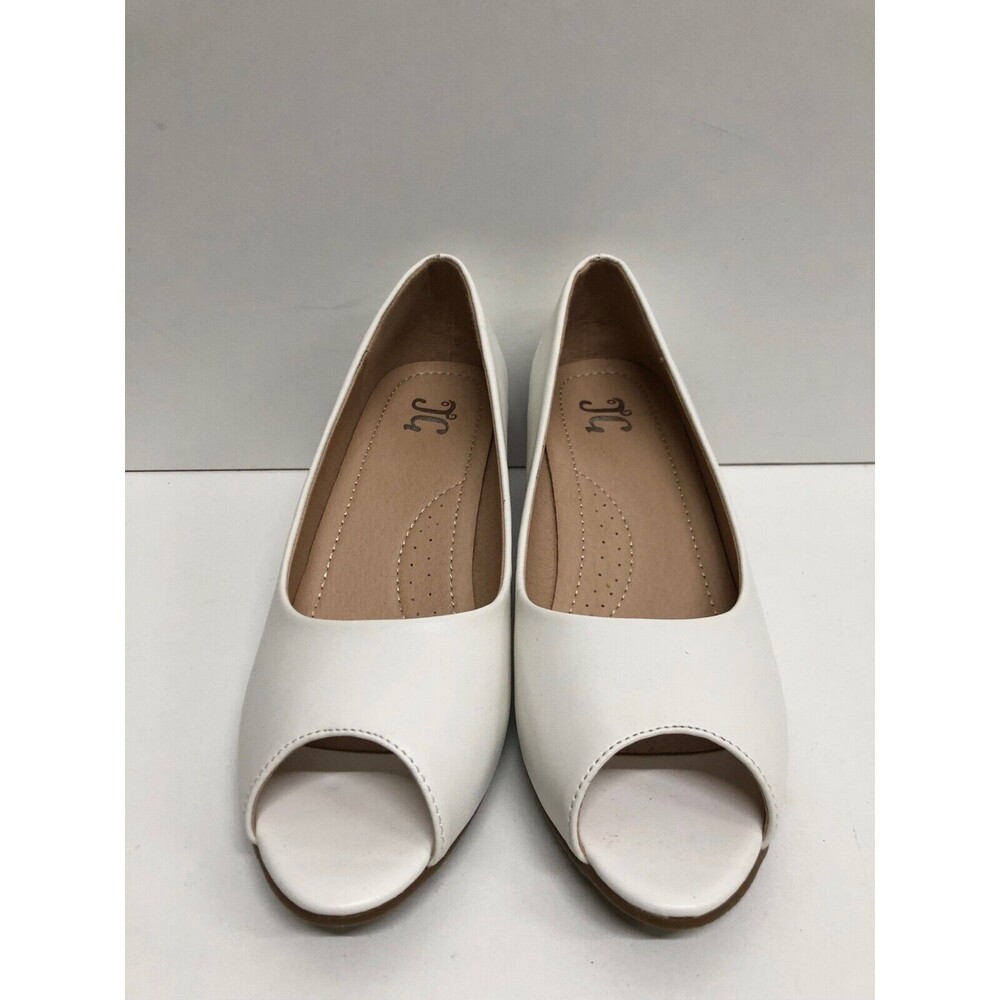 JC Women slip on open  Toe  - 2 inches wedge Heel Shoes Size US 7.5